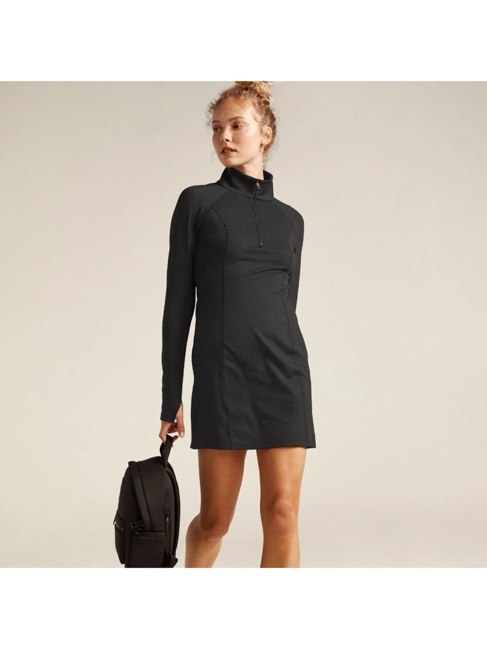 Beyond Yoga Heather Rib Westside Dress Size Medium